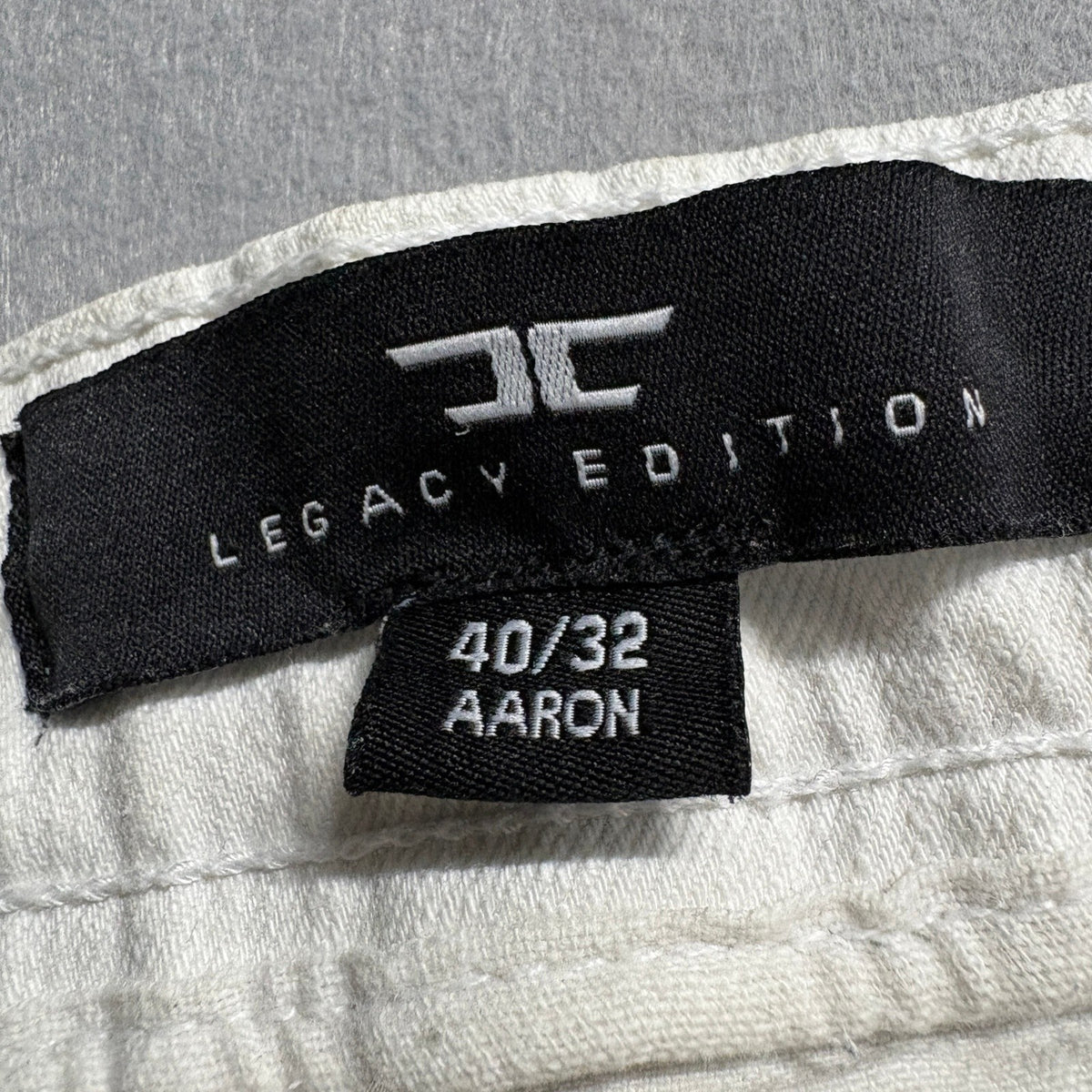 Jordan Craig Legacy Edition Aaron Moto Jeans Mens 40x32 White Black Stripe Slim