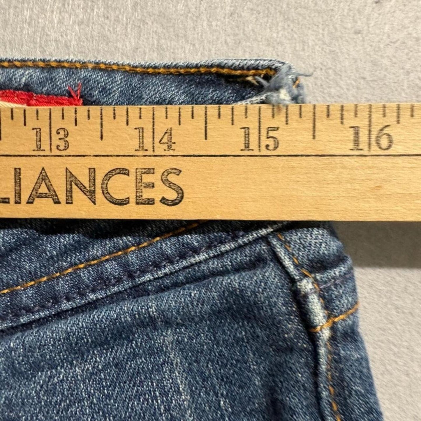 Seven7 Flare Jeans Womens Size 30 Blue Denim Low Rise Medium Wash 31x29