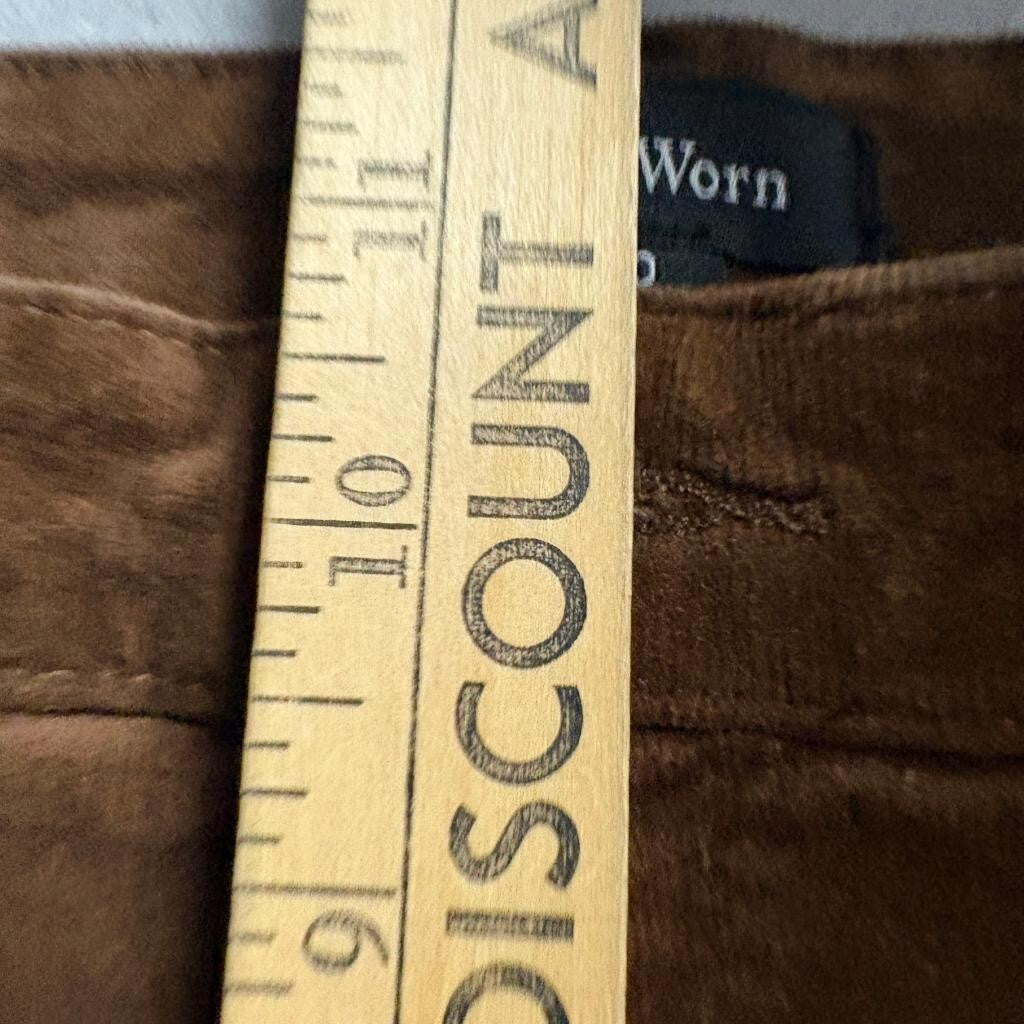 Well Worn Corduroy Pants Womens 10 Brown Stretch Straight Leg Mid Rise Casual