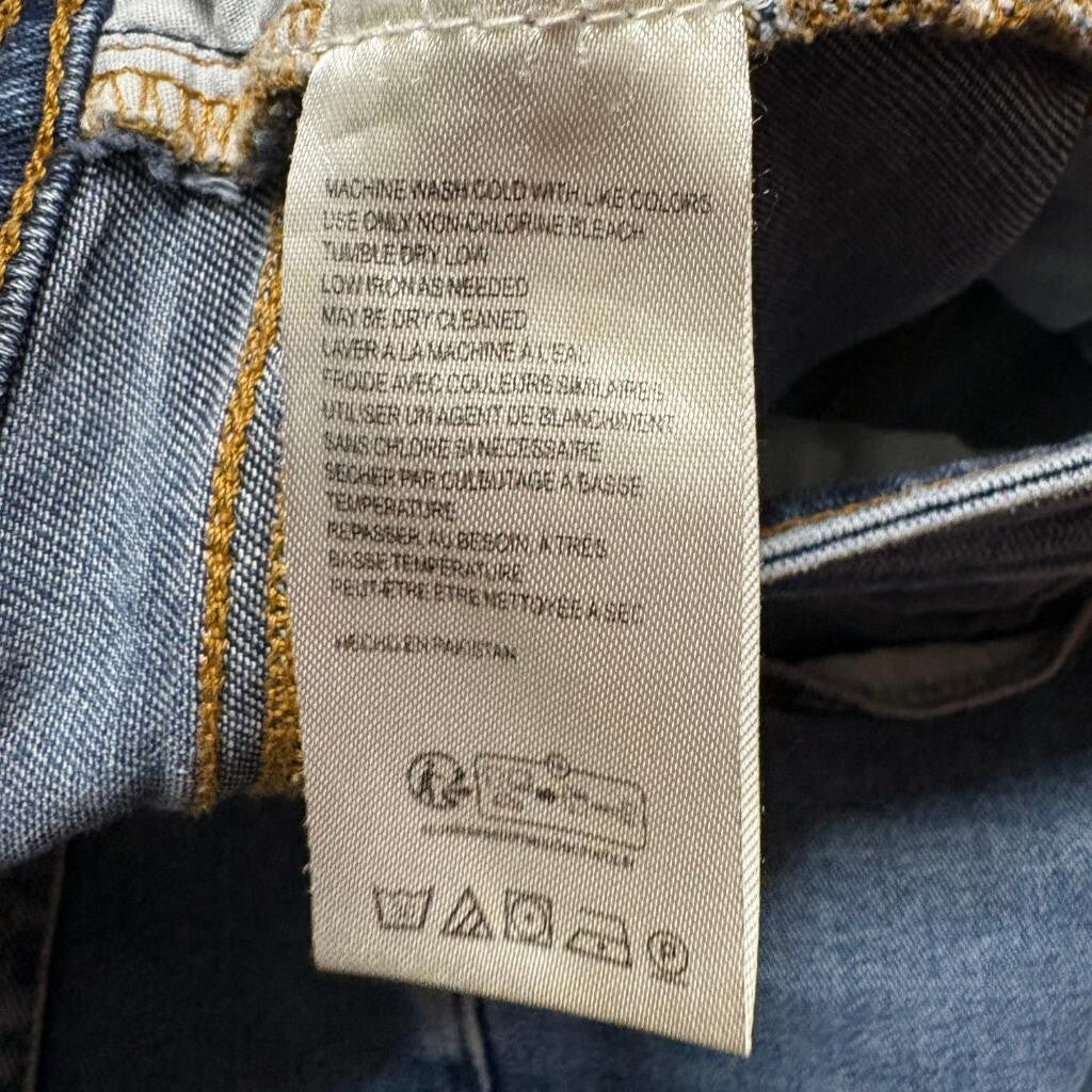 Pilcro and the Letterpress Jeans Womens 33 Blue Denim Straight Leg Mid Rise