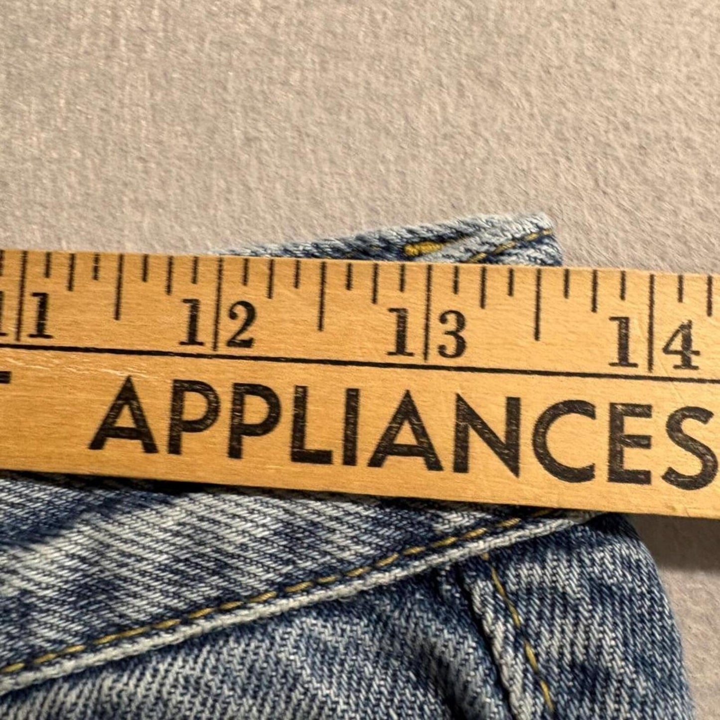 JJIM Wide Leg Jeans Womens Size S Blue Denim High Rise Distressed Hem 100%