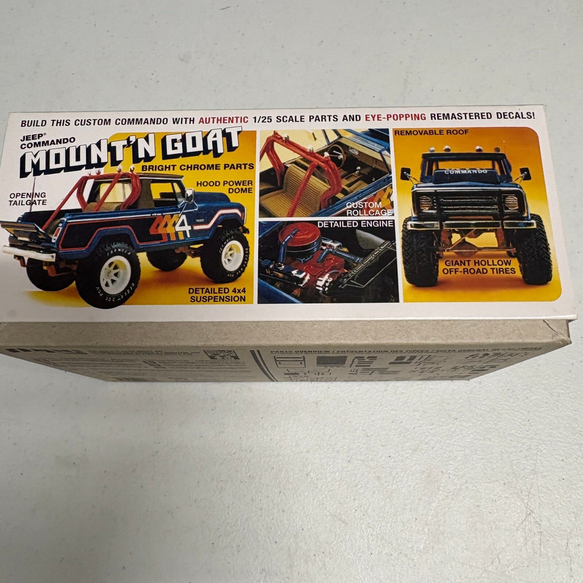 MPC Mount'N Goat Jeep Commando 1/25 Scale Model Kit MPC887 Open Box Sealed Parts