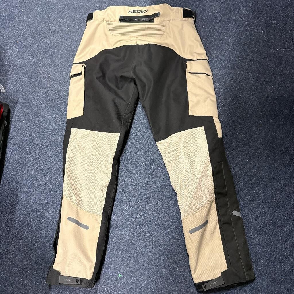 Sedici Motorcycle Riding Pants Mens XL Tan Black Mesh Armor Adventure Touring