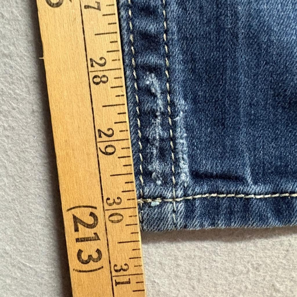 Miss Me Angel Wing Straight Jeans Womens 28 Blue Denim Embellished Flap Pocket