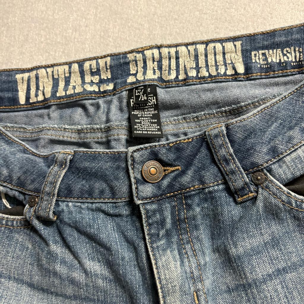 Rewash Vintage Reunion Patchwork Jeans Womens 13/14 Distressed Boho Denim