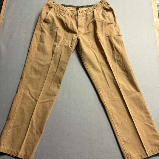 Carbon 2 Cobalt Mens 38 Chino Pants Khaki Tan Cotton Casual Straight Leg