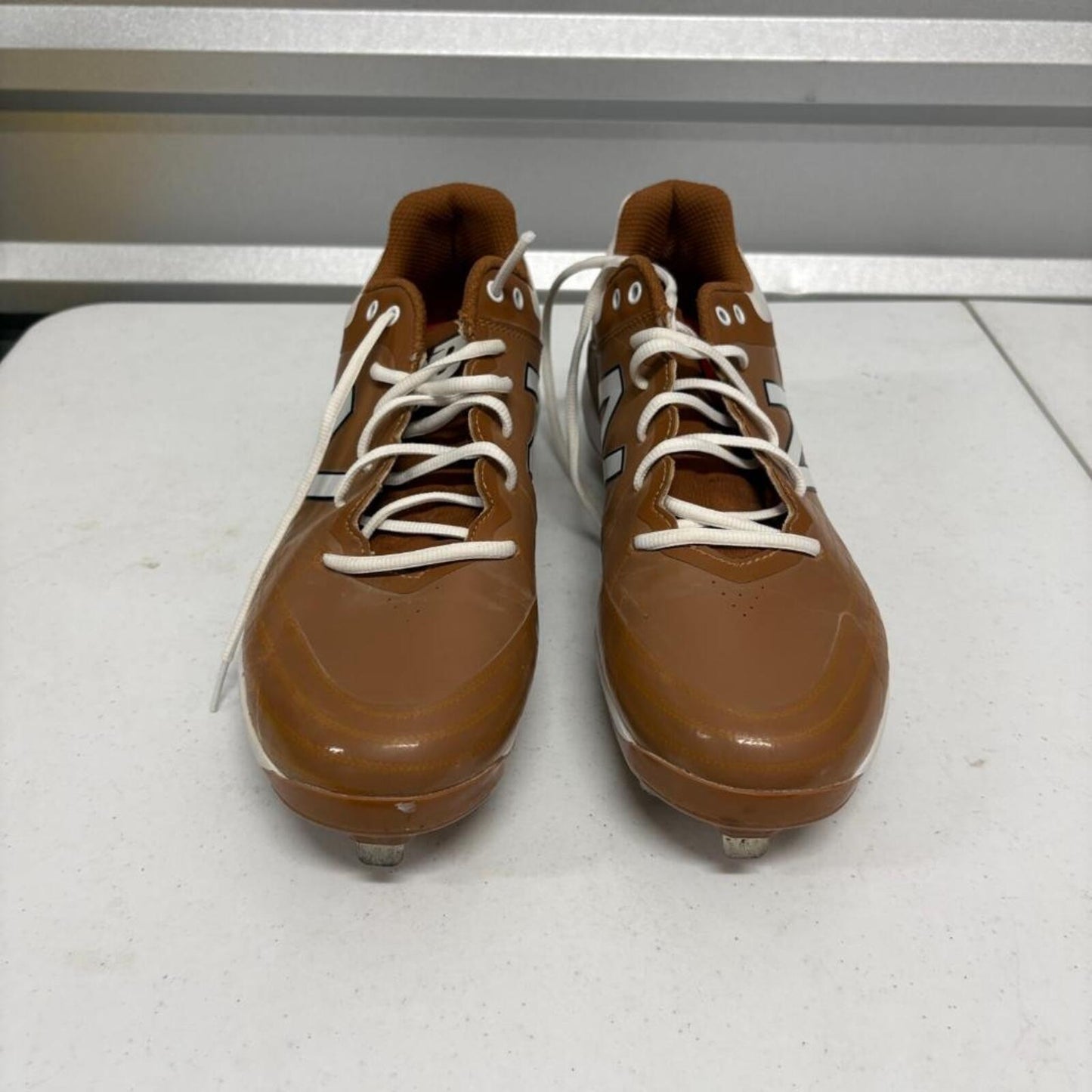 New Balance 4040v5 Metal Baseball Cleats Mens Size 13 Brown White L4040TO5