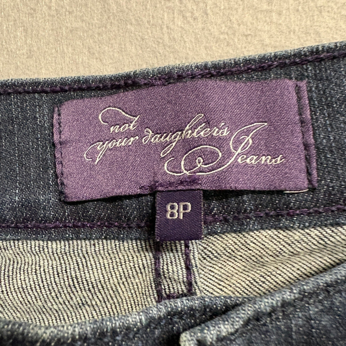 NYDJ Not Your Daughter's Jeans Women 8P Blue Bootcut Stretch Rhinestone Pocket