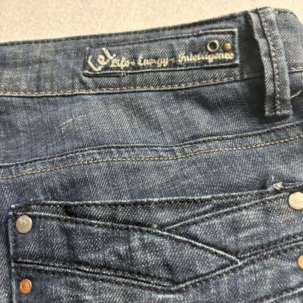 lei Ashley Trouble Skinny Jeans Juniors Size 13 Blue Denim Stretch Low Rise