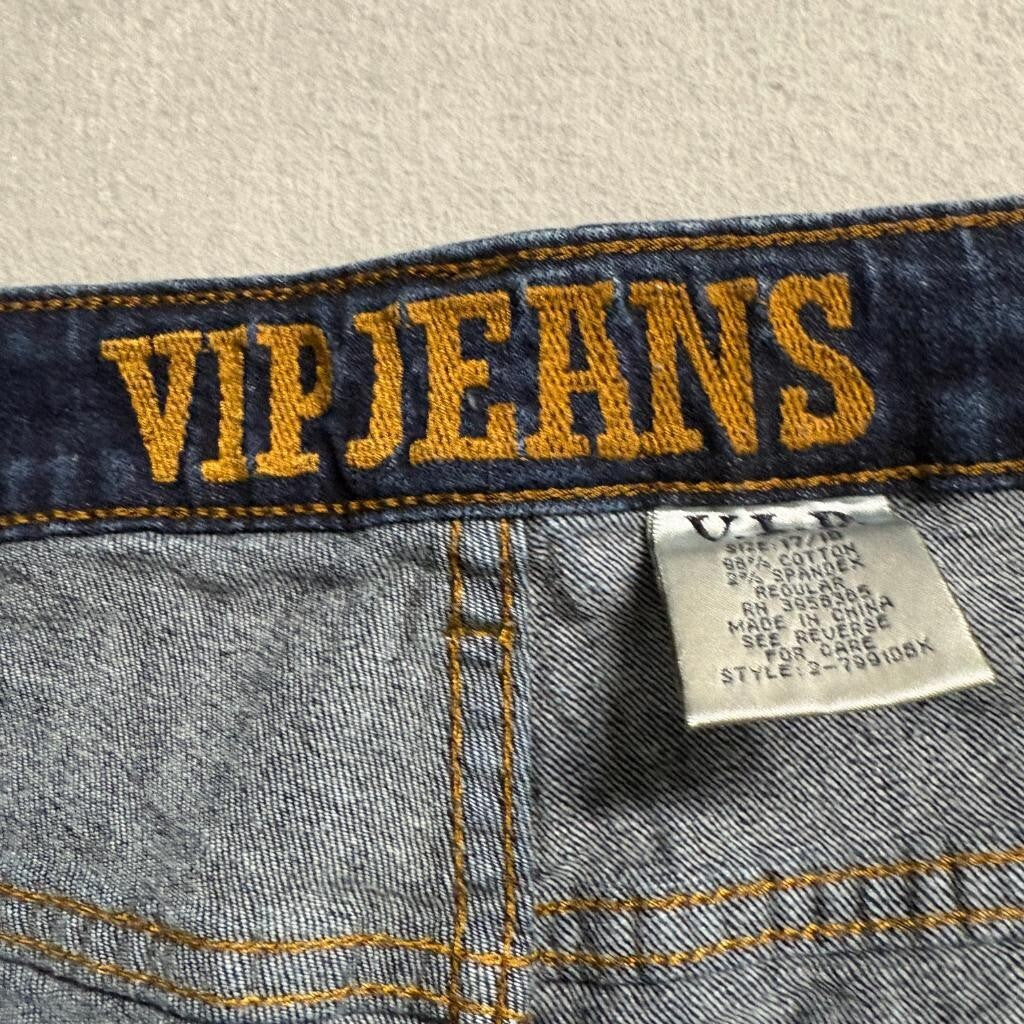 VIP Jeans Womens Size 17 18 Distressed Ripped Skinny Denim Blue Stretch Plus