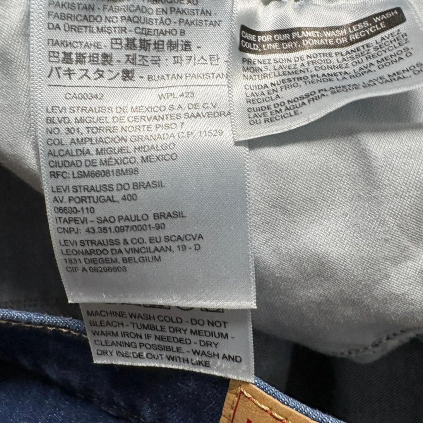 Levi's 310 Shaping Super Skinny Jeans Womens 22W S Blue Denim Stretch Plus Size