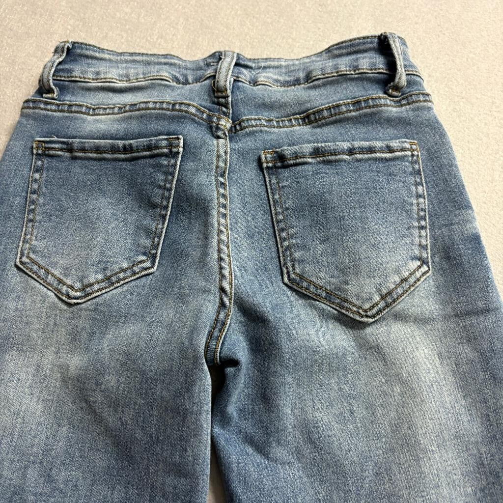 Love Soho Denim Jeans Womens Size 3 Blue Medium Wash Wide Leg Stretch