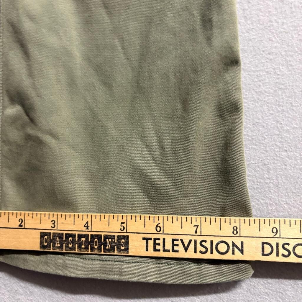 Levis Superlow Cargo Pants Womens 7M JR Green Low Rise Flare Utility Y2K