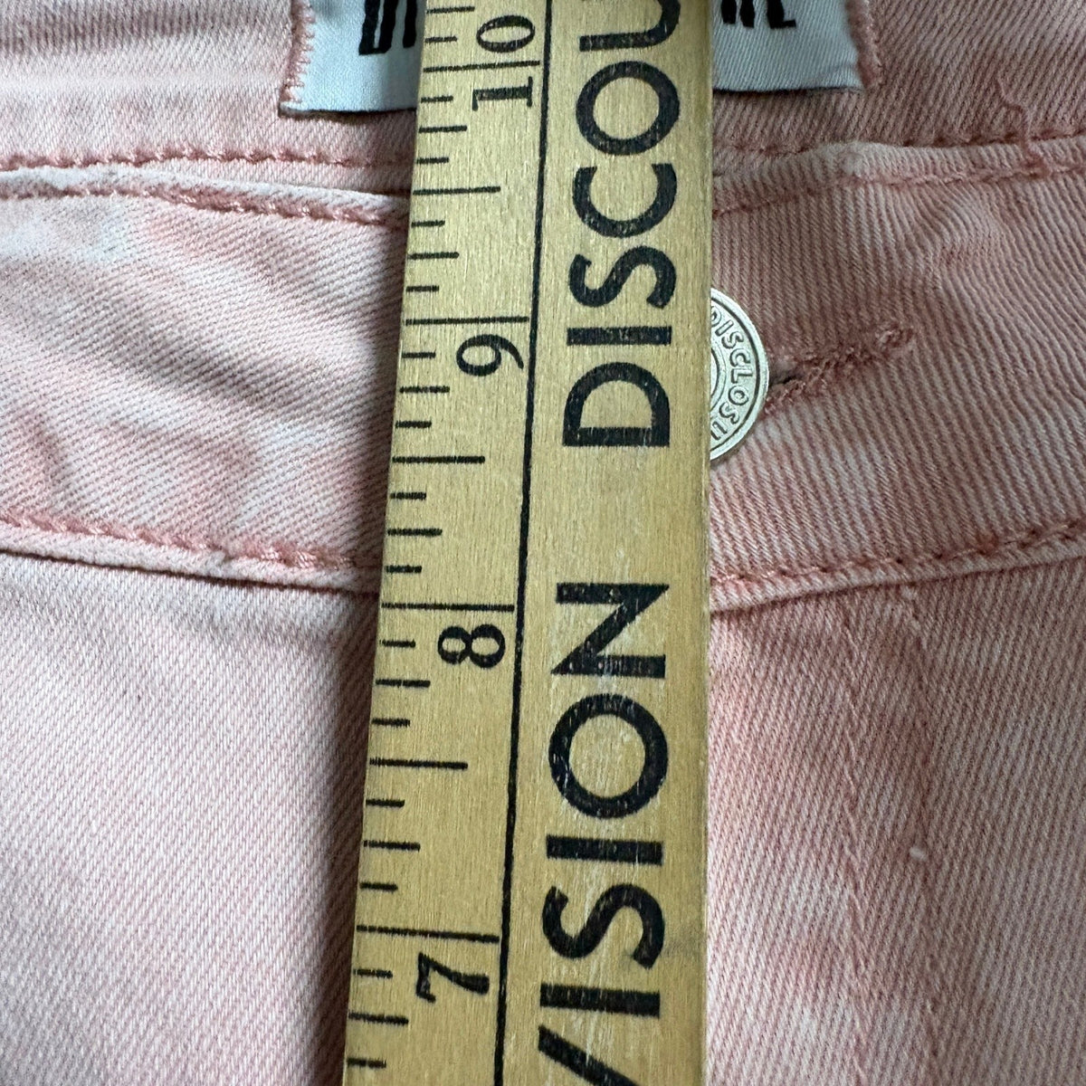 Disclosure Pink Wide Leg Cargo Jeans Womens Size 5/27 Stretch High Rise Denim