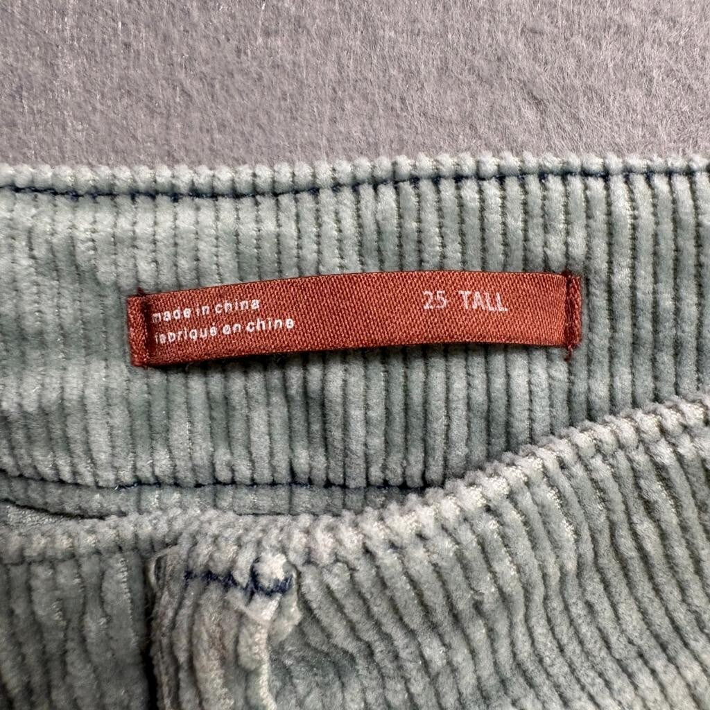 Pilcro and the Letterpress Corduroy Pants Womens 25 Tall Green The Icon Flare
