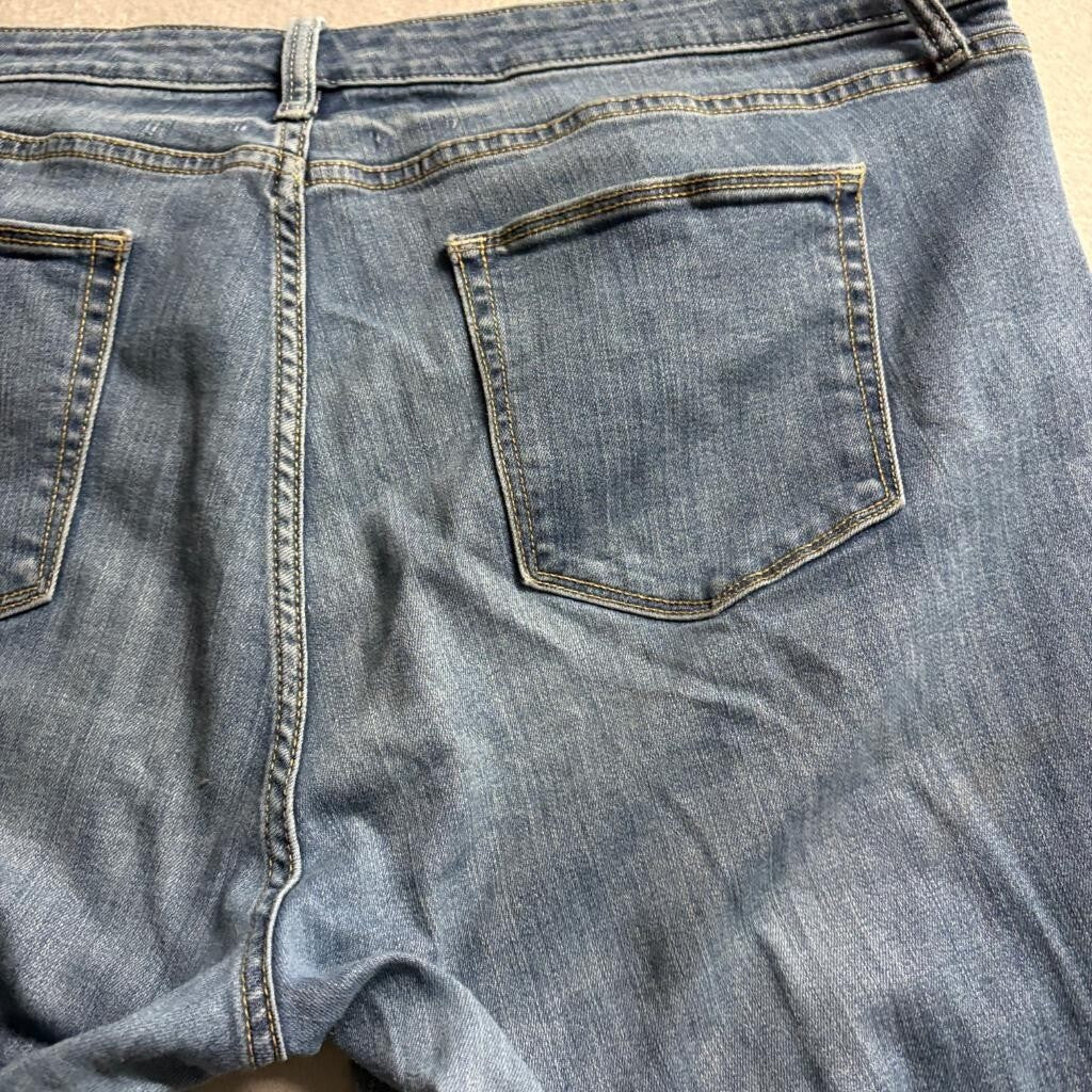 Arizona Jean Co Womens Bootcut Jeans Size 21 Mid Rise Blue Denim Stretch