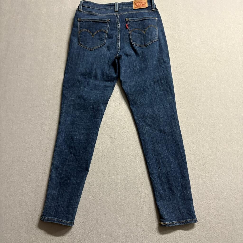 Levis 721 High Rise Skinny Jeans Womens 28 Blue Denim Stretch Pants W28 L28