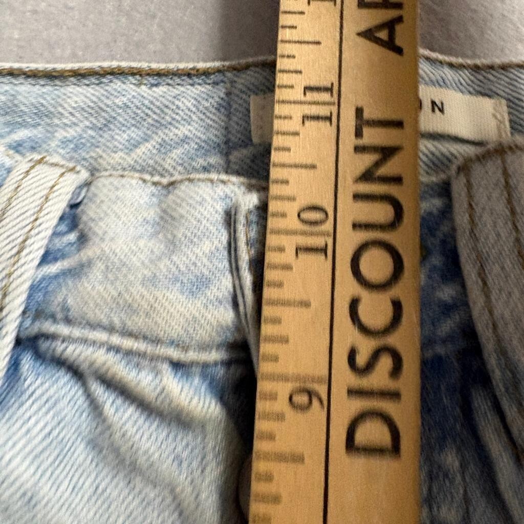 PacSun Womens High Rise Flare Jeans Light Wash Side Slit Denim Size 23