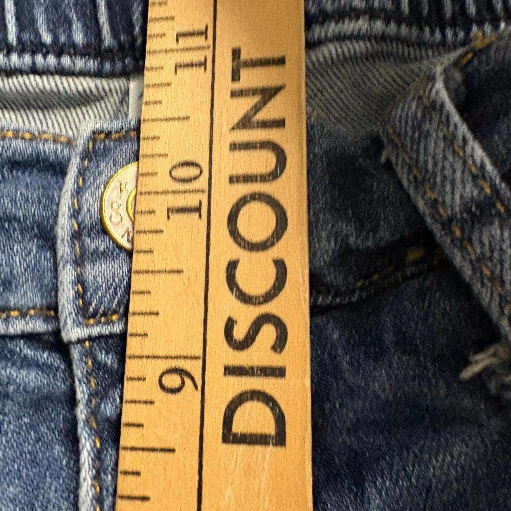 Arizona Jean Co Flare Jeans Girls Size 8 Blue Denim Stretch Elastic Waist