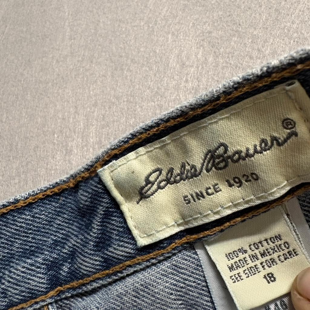 Eddie Bauer Vintage Loose Fit Jeans Womens 18 Regular Blue Denim High Rise NWT