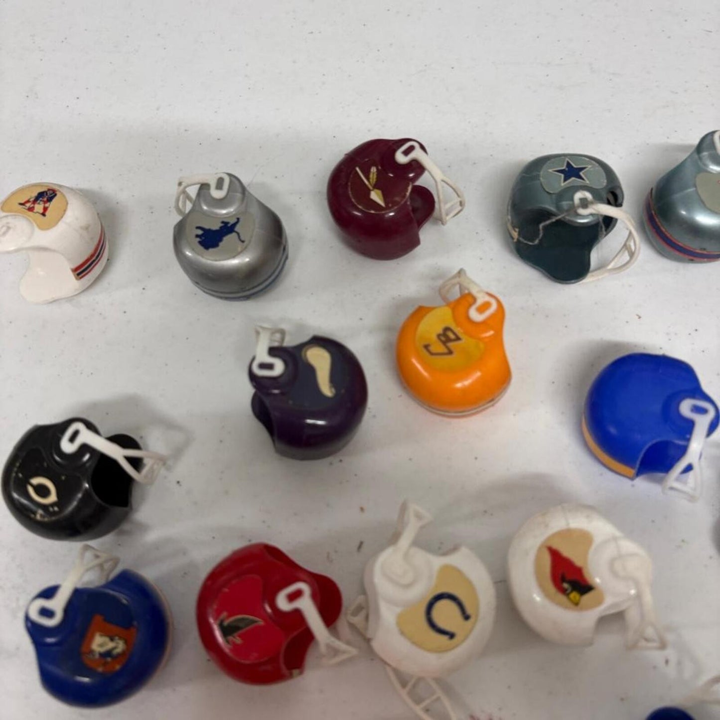 Vintage NFL Gumball Machine Pocket Helmets Lot of 24 Retro Mini Football Toys