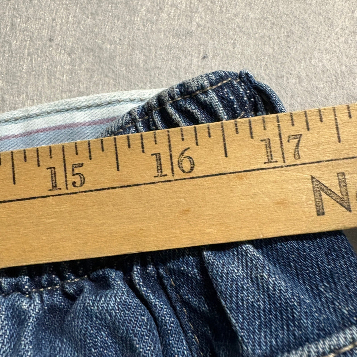 Lee Relaxed Fit Womens Elastic Waist Blue Denim Tapered Jeans Size 18 Long