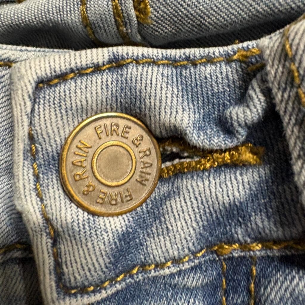 Fire & Rain Cargo Jeans Womens Size 5 Light Wash Wide Leg High Rise Stretch