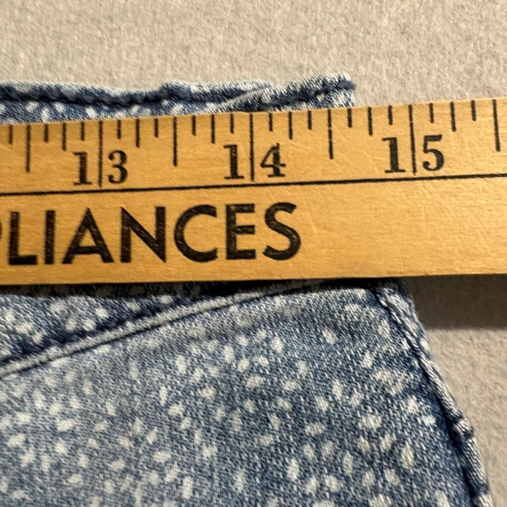 Gloria Vanderbilt Amanda Jeans Womens 4P Blue Patterned Stretch Denim Petite