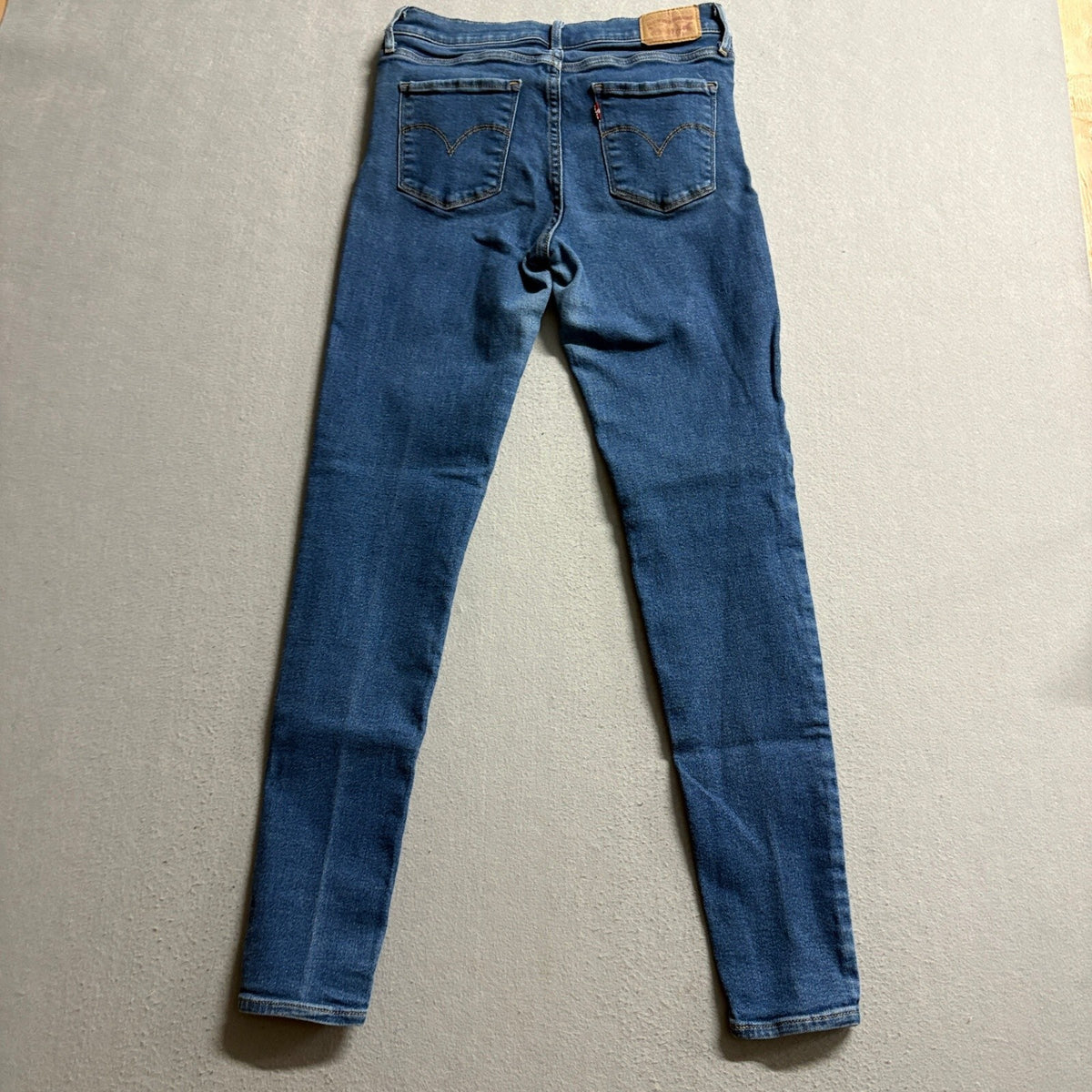 Levi's Womens Blue Denim Jeans Size W27 L32 Skinny Mid Rise Stretch Cambodja