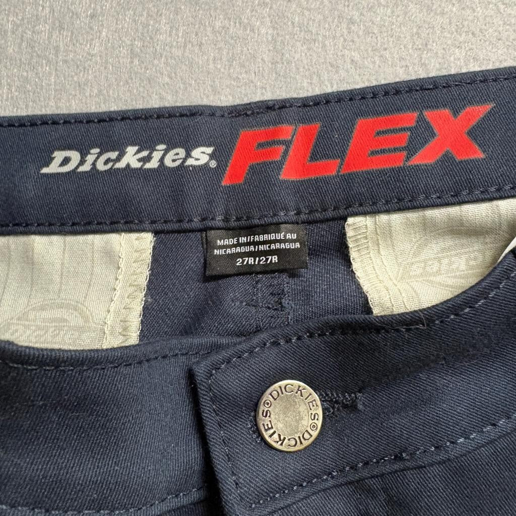 Dickies Flex Womens Pants Size 27R Navy Blue Straight Leg Workwear Chino