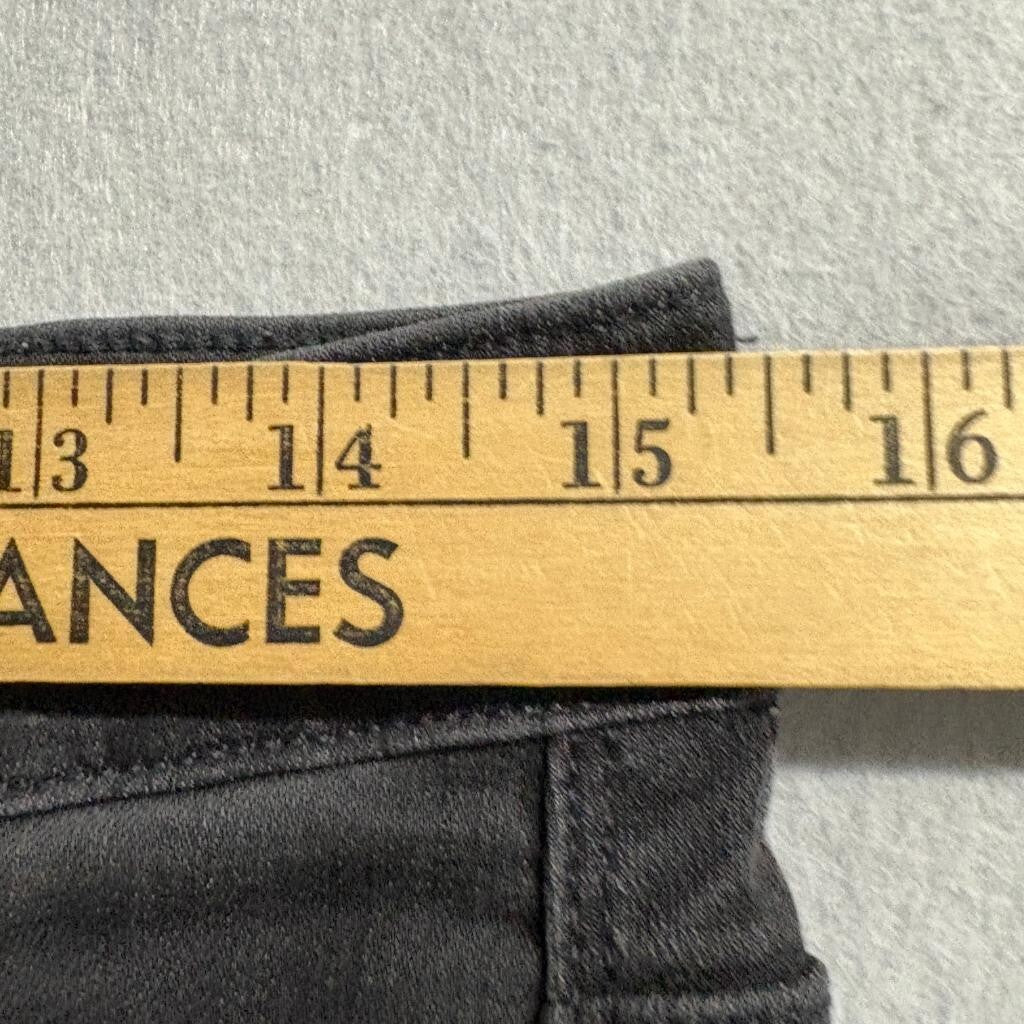 Madewell 9 High Rise Skinny Jeans Womens 29 Black Distressed Raw Hem Denim