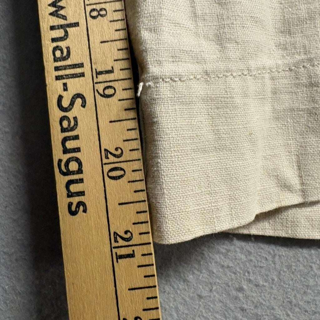 Liz Claiborne Lizwear Linen Cotton Crop Pants Womens XL Beige Drawstring Capris