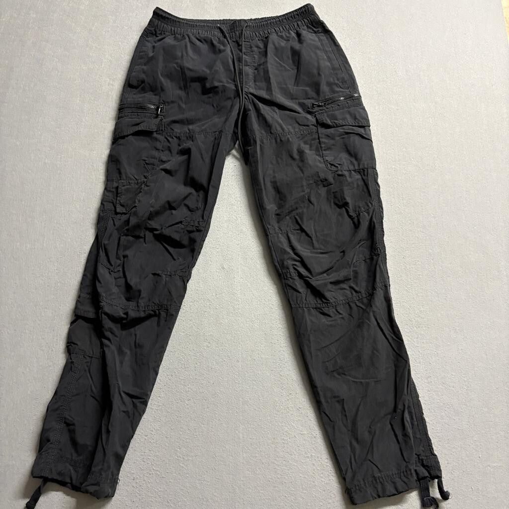 Aeropostale Active Utility Pants Womens XS Black Cotton Blend Cargo Drawstring
