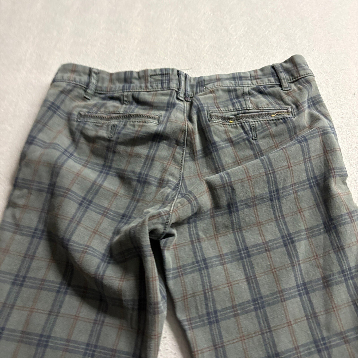 Pilcro and the Letterpress Plaid Pants Size 26 Gray Cotton Stretch Chino Cords