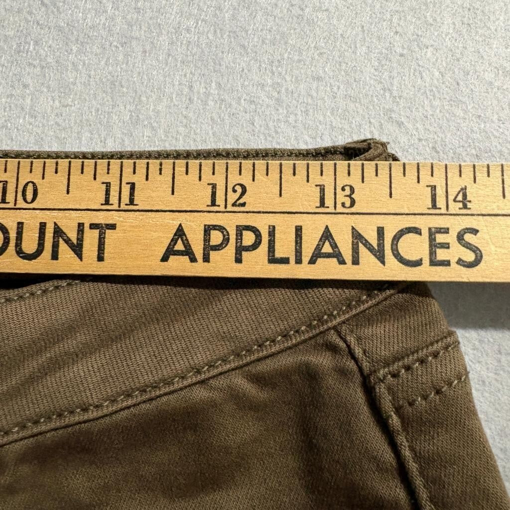 Wish List Jeans Womens Medium Olive Green Moto Skinny Ribbed Knee Pants