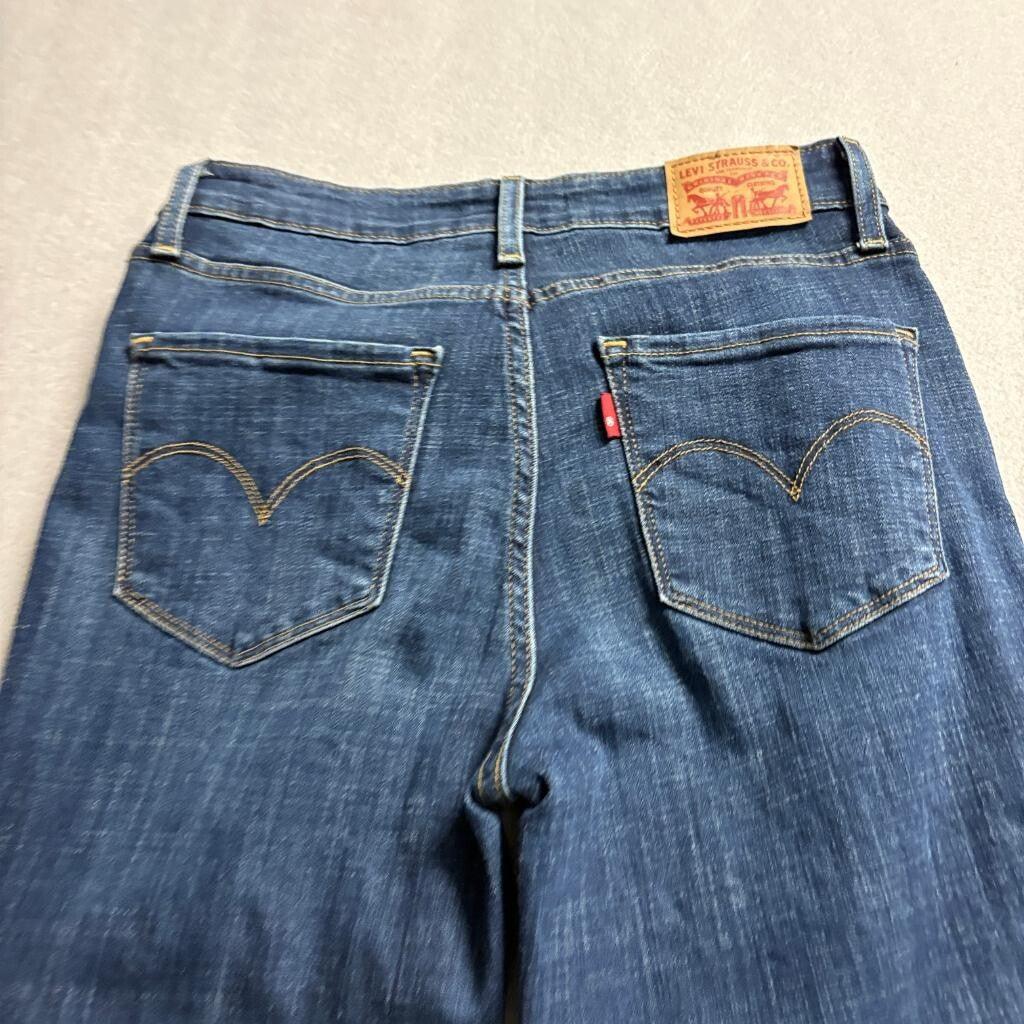 Levis 721 High Rise Skinny Jeans Womens 28 Blue Denim Stretch Pants W28 L28