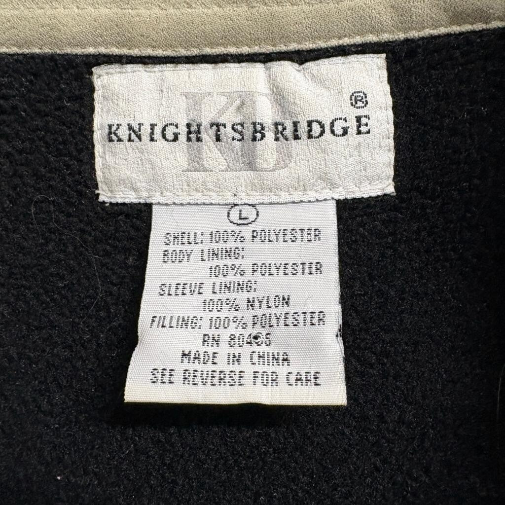 Knightsbridge Fleece Lined Shirt Jacket Mens Large Beige Button Up Shacket Flaws