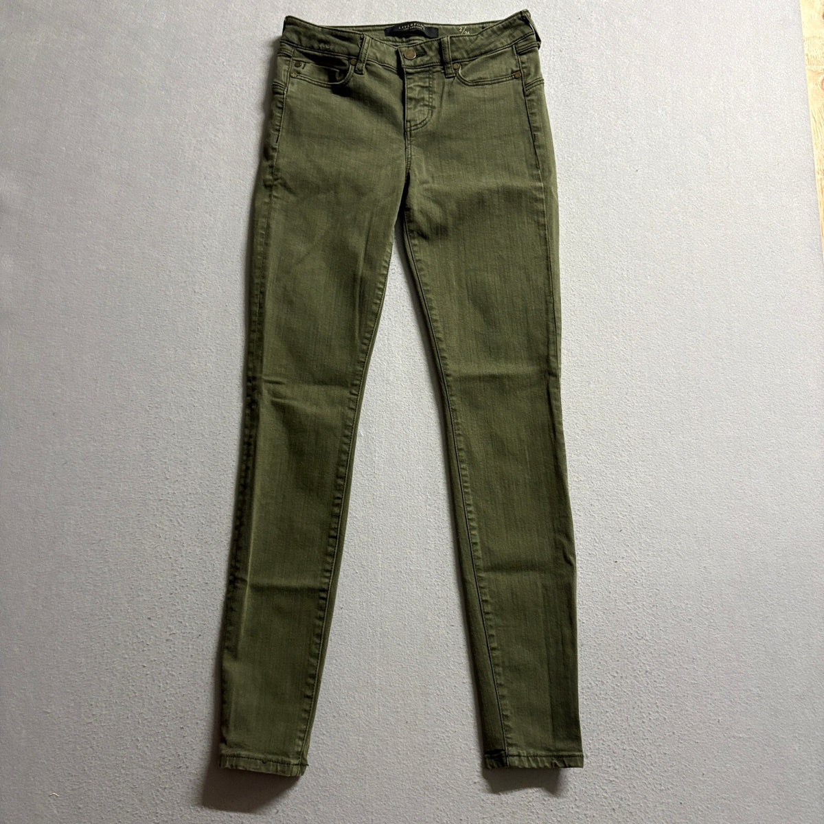 Liverpool Los Angeles The Hugger Skinny Jeans Womens 2/26 Olive Green Stretch
