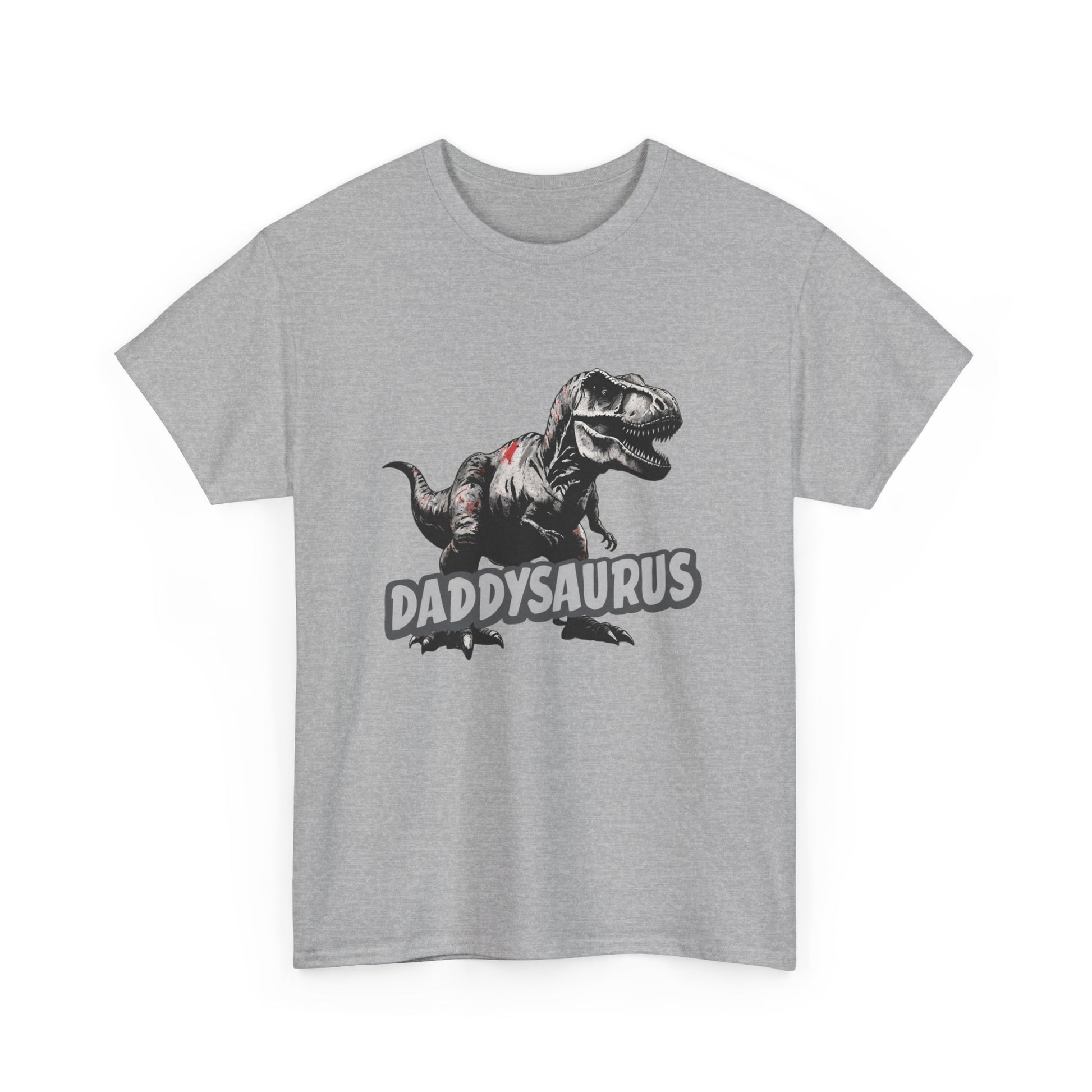 Daddysaurus TRex Dinosaur Heavy Cotton Tee Printify