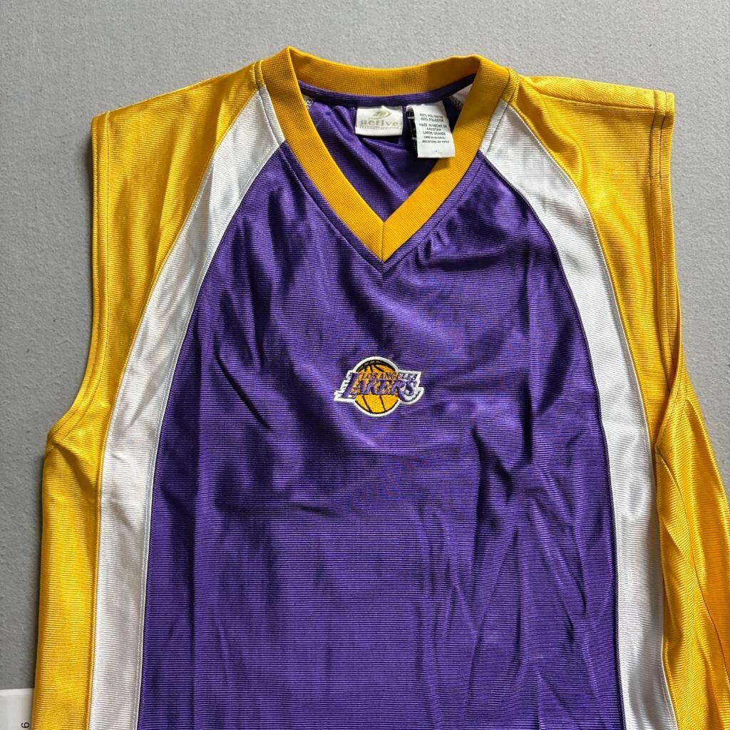 Los Angeles Lakers Knights Athletics Active Jersey Mens Large Purple Gold