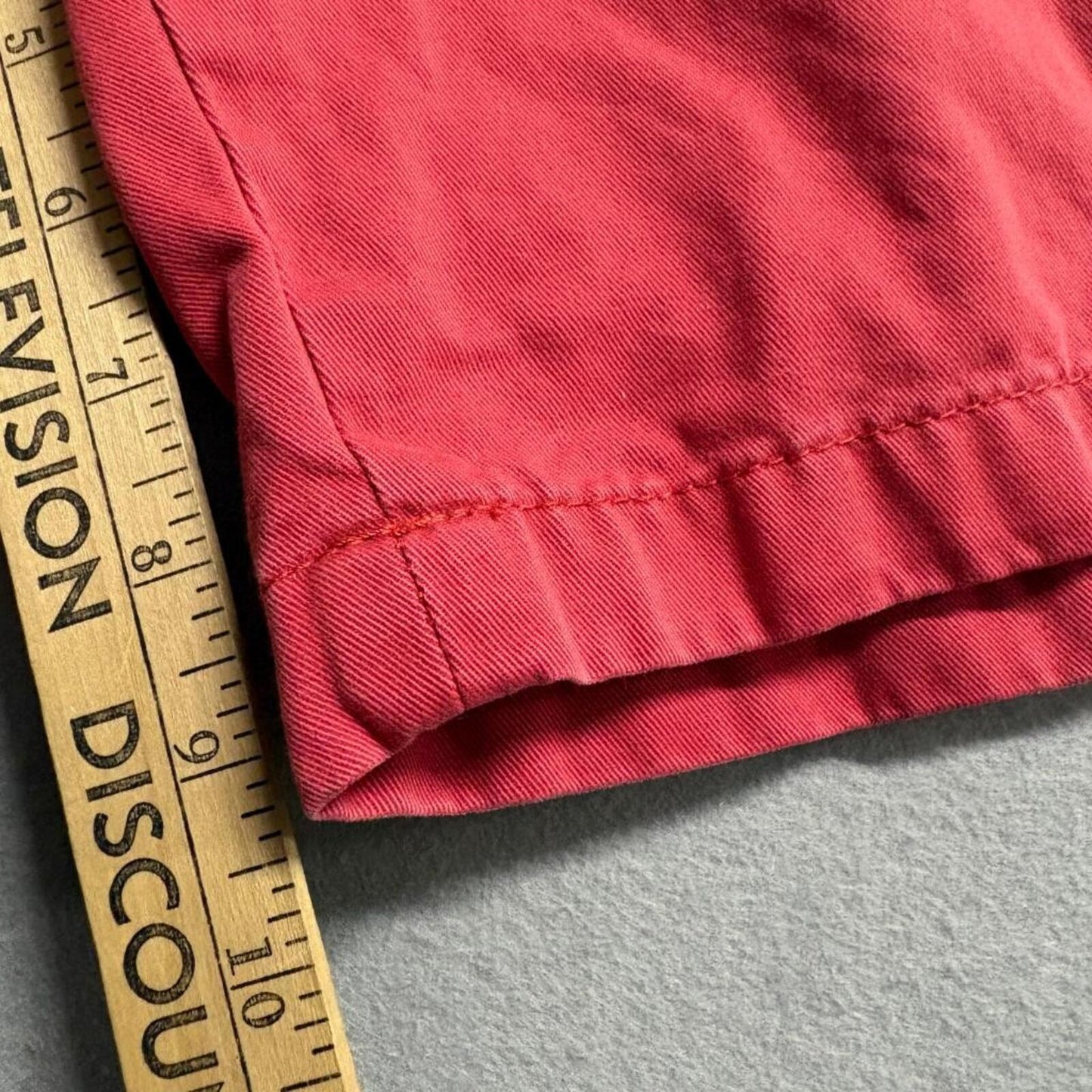 Nautica Chino Shorts Mens 36W Red 100% Cotton Twill Flat Front Casual