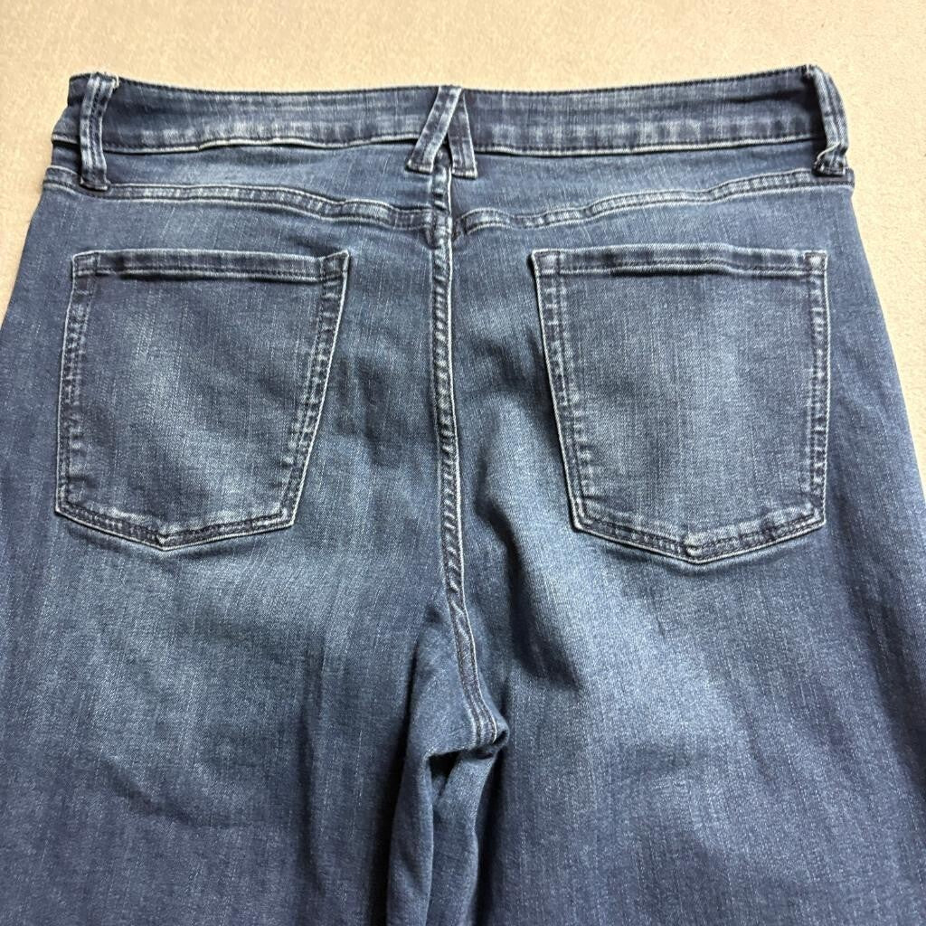 LC Lauren Conrad Flare Jeans Womens Size 12 Blue Denim Stretch High Rise