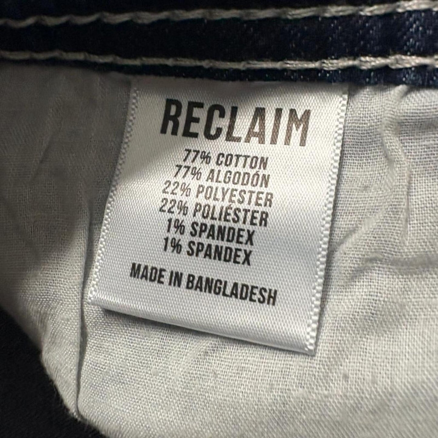Reclaim Regular Bootleg Jeans Mens 29x30 Blue Denim Stretch Bootcut
