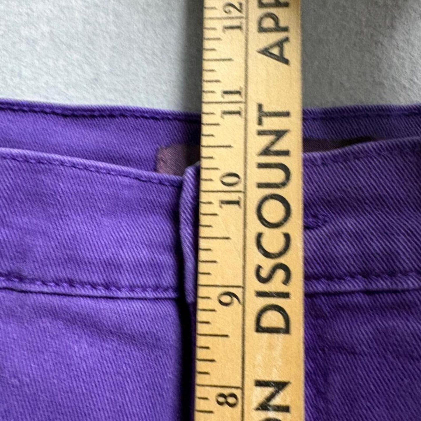 Gloria Vanderbilt Amanda Crop Jeans Womens 6 Purple Cuffed Denim Capri Pants