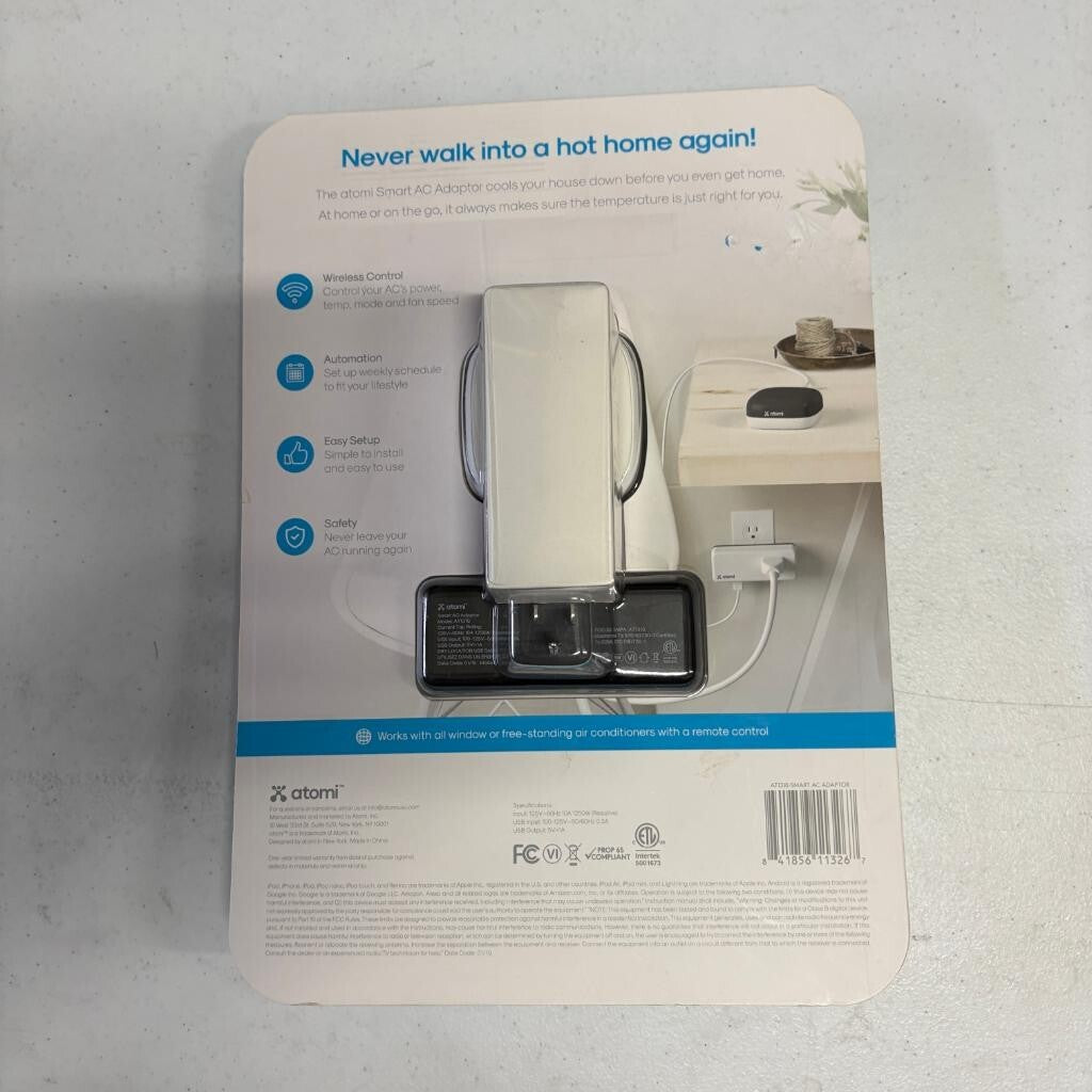 Atomi Smart AC Adaptor Wi-Fi Controller for Window Air Conditioners AT1310