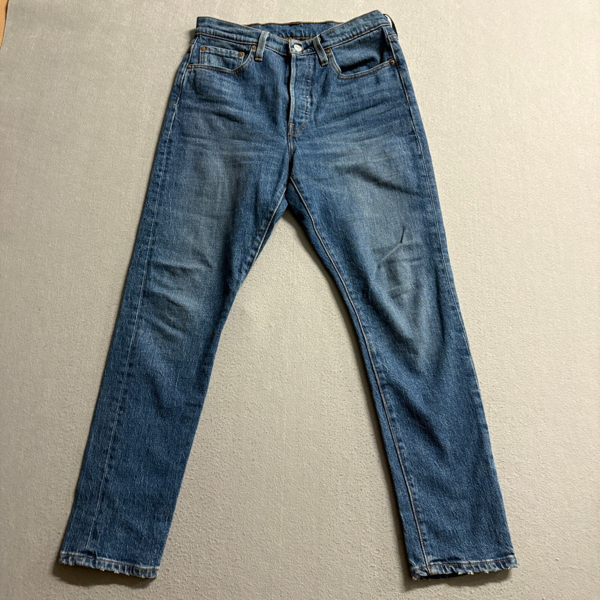 Levi's Premium 501 S Straight Leg Jeans Mens 27x28 Blue Medium Wash Denim