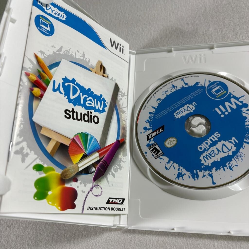 uDraw Studio Nintendo Wii Game Complete CIB with Manual THQ