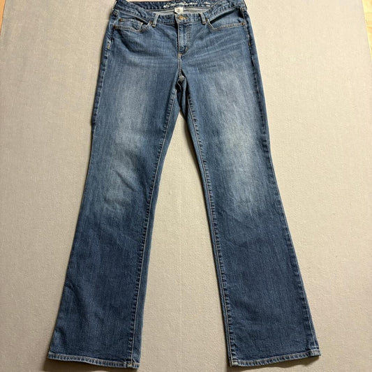 Eddie Bauer Slightly Curvy Bootcut Jeans Womens Size 10 Blue Stretch Denim