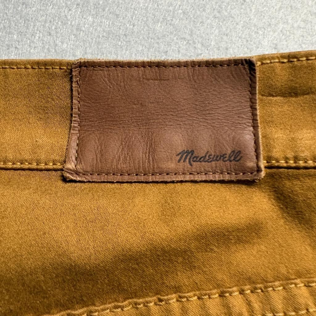 Madewell 9 High Rise Skinny Jeans Womens 32 Brown Mustard Cotton Blend Stretch