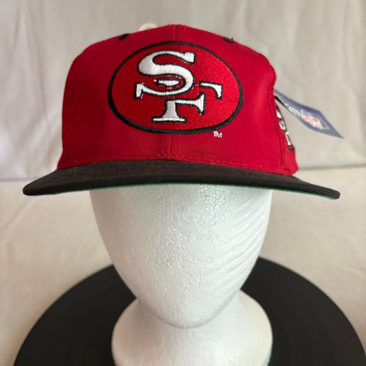 Vintage San Francisco 49ers Snapback Hat Youth Red Black Cap Team NFL NWT